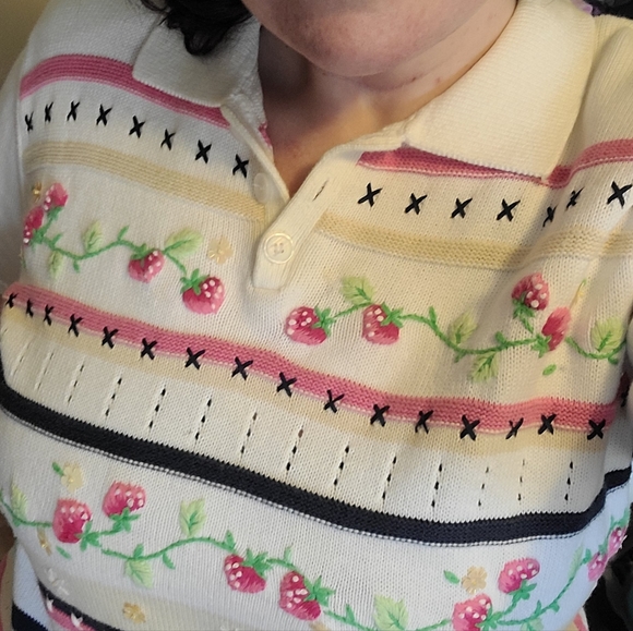 Sweet Vintage Knit short sleeved sweater - Picture 6 of 6